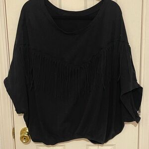 Black RYU Fringe Top